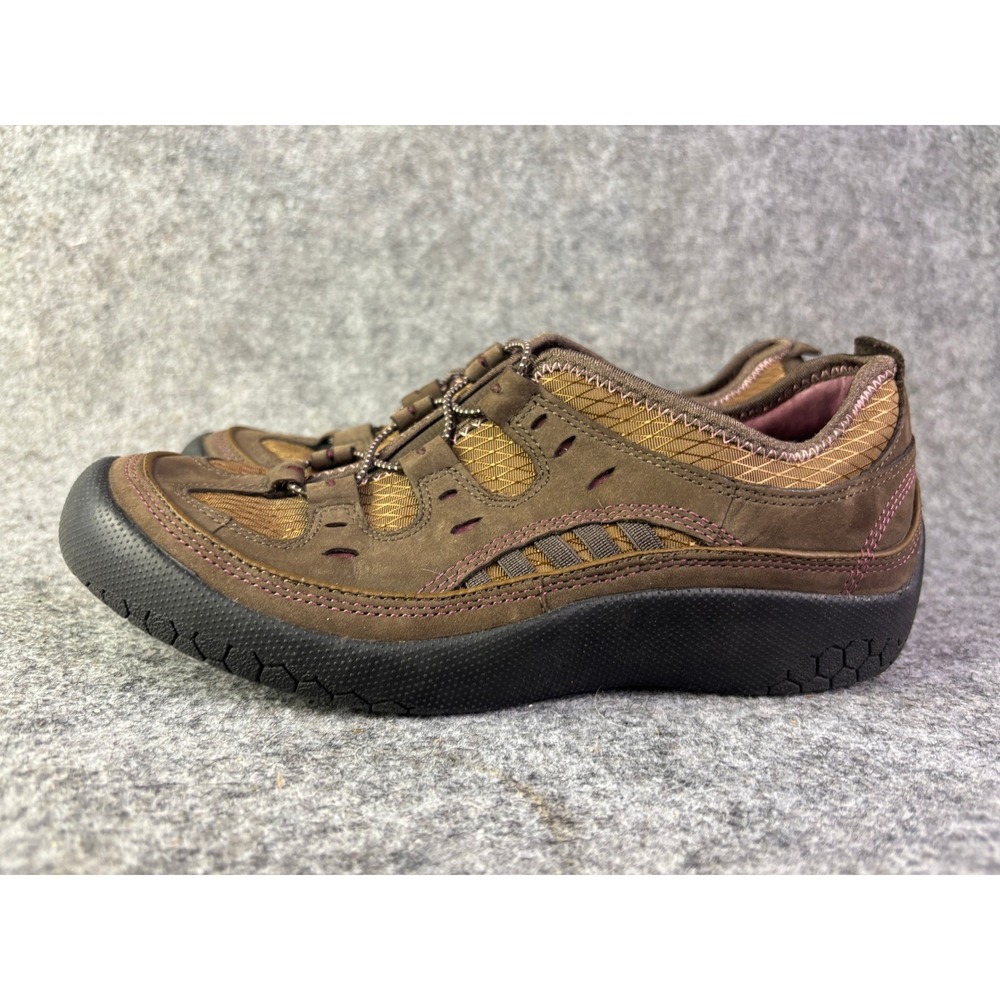 Privo by Clarks Walking Shoes Womens‎ 7M Brown Leather Bungee Slip On 76463
